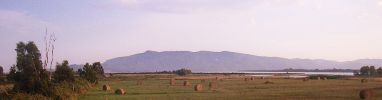 Il Monte Argentario visto dall'Oasi WWF di Orbetello (GR)